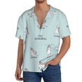 thumbnail image 3 of Disketp Men's Hawaiian Cute Unicorn Doing Yoga Pose Print Shirts Button Down Holiday Beach Shirts-Large, 3 of 7