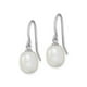 Boucles d'Oreilles Perles de Culture d'Eau Douce Blanches 8-9mm en Argent Sterling – image 4 sur 4