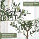 thumbnail image 4 of 4ft artificial olive trees con natural wood trunk y lifelike fruits para home, oficina y sala de estar decoration (indoor fake potted trees), 4 of 6