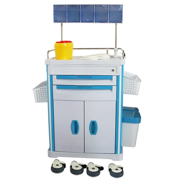 INTSUPERMAI Medical Anesthesia Trolley Multi-Function Anesthesia Cart Medicine Drug Delivery Trolley for Hospital Clinic