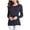 Navy, variant on MDUKONU Women's Basic Long Sleeve T Shirts, Crewneck Slim Fit Spandex Tops, Plain Layer Underscrub Tees L
