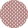 thumbnail image 1 of Ahgly Company Indoor Round Patterned Light Rose Pink Area Rugs, 4' Round, 1 of 6