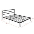 thumbnail image 4 of DEALTOPS Metal Queen Bed Frame with Headboard, Metal Platform Bed with Heavy Duty Bed Frames, Gray, 4 of 6