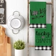 thumbnail image 4 of Sm:)e Buffalo Plaid Shamrocks Lucky Truck St. Patrick's Day Kitchen Towels Dish Towels, 18x26 Inch Seasonal Spring Decoration Hand Towels Set of 4, 4 of 7
