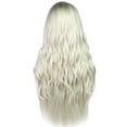 thumbnail image 2 of DOPI Gradient Color Female Long Hair Fashion Mid-Length Curly Wig Hood, 2 of 4