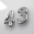 thumbnail image 6 of M&T Displays House Door Numbers 2.75 Inch Chrome Coated Self-Adhesive 3D Street Address Digits for Apartment Office Hotel Room Mailbox Signs, 6 of 8