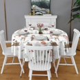 thumbnail image 2 of White Forest Fairy Pattern Round Tablecloth 60"x60",Wrinkle Wipeable Table Cloth for Kitchen Dining Room Picnic Patio Party, 2 of 6