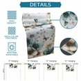 thumbnail image 6 of Teal Tulip Butterfly Table Runner 60 Inches, Beige Turquoise Floral Blue Coastal Bed Runner Dresser Scarves Tabletop for Indoor Outdoor Parties/Ceremony/Banquet, 13" x 60", 6 of 8