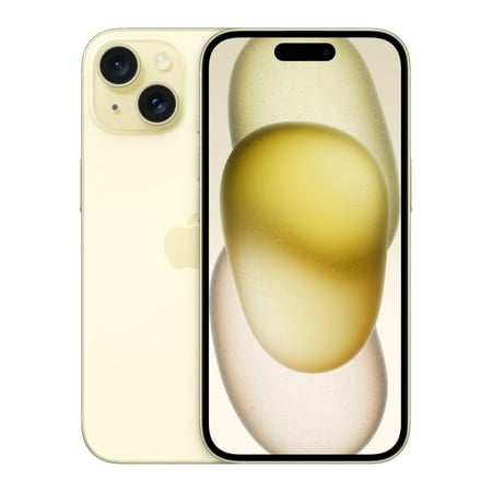 Straight Talk Apple iPhone 15, 512GB, Yellow - Prepaid Smartphone