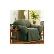 Home Trends Solid Chair Slipcover, Moss