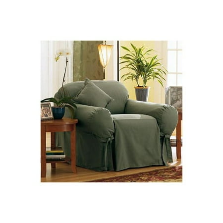 Home Trends Solid Chair Slipcover, Moss