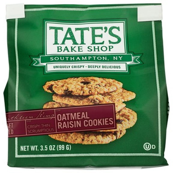 Tate's Oatmeal Raisin Cookies 3.5 oz (Pack of 12)