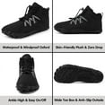 thumbnail image 2 of Stepedia Women's Men's Wide Toe Box Winter Snow Boots Barefoot Waterproof Hiking Shoes, Black 14 Women/13 Men, 2 of 7