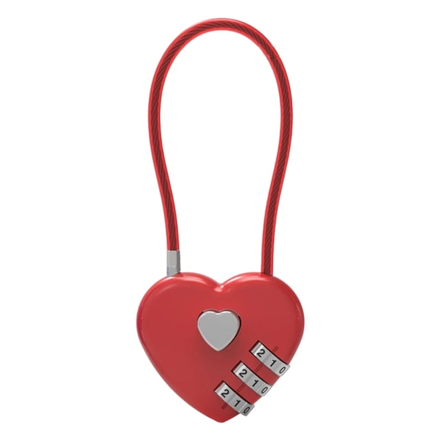GZQJFMY Small Combination Lock for Locker,Cable Lock with Code,Red Padlock Combination,for Luggage,Suitcase,Gym Locker,Backpack Zipper,Cabinet,Box,Fence Gate,Travel Safe,Outdoor Use