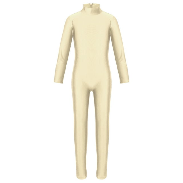 Miaeowve Ensemble de Danse Ballet à Col Roulé Manches Longues pour Enfants Filles Garçons Nude 4TG
