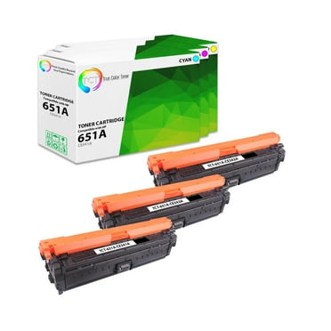 TCT 651A Color Toner Cartridge 3 Pack - Premium Compatible Replacement for HP 651A CE341A CE342A CE343A