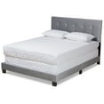 thumbnail image 2 of Baxton Studio Caprice Contemporary/Modern Velvet Tufted Panel Bed, Full, Grey/Black, 2 of 9