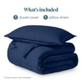 thumbnail image 3 of Bare Home Luxury Duvet Cover and Sham Set - Premium 1800 Collection - Ultra-Soft - Twin/Twin-XL, Dark Blue, 2-Pieces, 3 of 10
