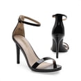 thumbnail image 3 of Sandalia DREAM PAIRS KARRIE Negra Floral con Tacón de Aguja Talla 5, 3 of 8