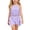 Purple, variant on Outfit Sets for Girls, Gift Elastic Waist Casual Sleeveless Tank Tops and Denim Skorts White Size 8-9 T