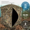 thumbnail image 3 of Ameristep Care Taker Pop up 2 Person Ground Hunting Blind, Realtree, 3 of 12