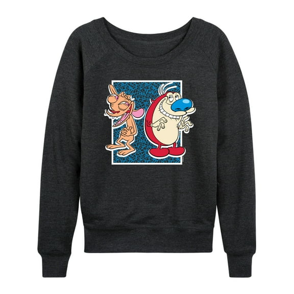 Ren & Stimpy - Friendly Laughter - Women's Lightweight French Terry Long Sleeve Shirt
