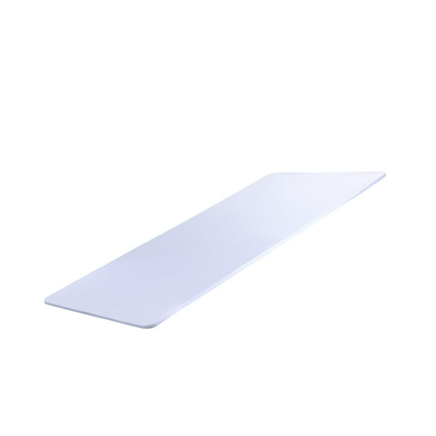Funda elástica para mesa de patio de 1,2 m, de poliéster, rectangular, lavable y ajustable. blanco