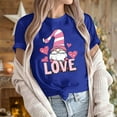 thumbnail image 5 of AGWOLF Valentine's Day Shirts for Women Cute Gnome Graphic Tees Loose Fit Short Sleeve Tshirts Casual Love Print Crewneck Tshirt Valentines Gifts for Women, 5 of 7