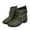 Green, variant on Fesfesfes Faux-Leather Boots for Women Boots Girls Short Bootie Cowgirl Motorcycle Synthetic Shoes Mid Heel Ankle Boots 7.5(40)