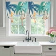thumbnail image 5 of Tie Up Curtains for Windows Boho Summer Beach Valance Adjustable Balloon Curtain Mount Coconut Tree Bohemian Tie Up Shades for Kitchen Living Room Bedroom Privacy Curtain Drape 34x45 Inch, 5 of 9