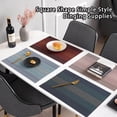 thumbnail image 4 of Wosthever Manteles individuales para mesa, posavasos, soporte para cuenco, superficie lisa lavable, forma cuadrada, decoraciones de estilo Type2 NO2, 4 of 6