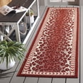 thumbnail image 2 of Safavieh Courtyard Candace Spotted Indoor/Outdoor Runner Rug, Red/Beige, 2'3" x 8', 2 of 11