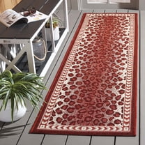 Safavieh Courtyard Candace Spotted Indoor/Outdoor Runner Rug, Red/Beige, 2'3" x 8'