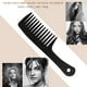 thumbnail image 5 of Peine de mango de peinado de pelo rizado de dientes anchos grandes antiestáticos para peluquería, 5 of 6