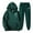 Dark Green, variant on Men's 2024 Track And Field Suit 2 Piece Hooded Sports Casual Running Jogging Set Long Suit Jacket Men