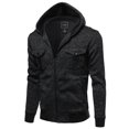 thumbnail image 1 of FashionOutfit Men's Fine Quality Comfrotable Fleece Hooded Jacket Coat, 1 of 3