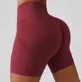 thumbnail image 2 of Pantalones cortos de yoga de cintura alta para mujer - Poliéster/spandex, suave y elástico, realza las caderas, fitness/baile, 2 of 6