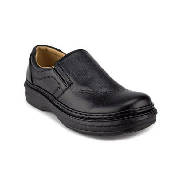 ALFA Men's M1796 Casual Round Toe Comfort Slip on Work Loafer Shoes
