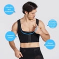 thumbnail image 4 of Men Chest Shape Vests Male Control Breast Gynecomastia Professional Top Slimming Tank Top Correct Corset Compressing Compression No.1, 4 of 8