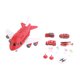 thumbnail image 2 of Juego de juguetes de avión, ensamblaje de bricolaje, avión de transporte, modelo de carga, juguete con helicóptero, coche de juguete, color rojo, 2 of 9