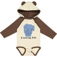 thumbnail image 3 of Inktastic I Love My TiTi Elephant Blue Boys Long Sleeve Baby Bodysuit, 3 of 5