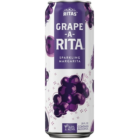 Ritas Grape-A-Rita Sparkling Margarita, 25 fl. oz. Can, 8.0% Alc./Vol.
