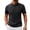 Black, variant on Gyexs Mens Ribbed Polo Shirts Textured Knit Botton Stretchy Collar Shirt Classic Collared Golf Stylish Tops Activewear WH1, Size S