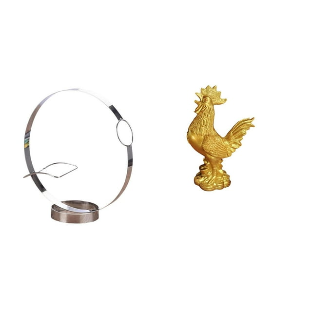 Soporte De Hierro Para Botellas De Vino, Organizador De Exhibición De Vino Tinto Y Bebidas Para Adultos, Almacenamiento De Metal, Figura De Pollo, Decoración Feng Shui, Estatua De Gallo,