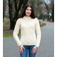 thumbnail image 6 of SAOL Aran Cable Knitted Irish Sweater 100% Soft Merino Wool Fisherman Pullover Women's Jumper Made in Ireland, 6 of 7