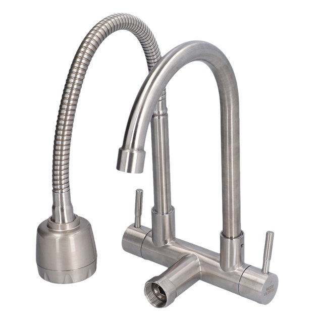Grifo para fregadero ANGGREK Acero inoxidable G1/2 rotación de 360 grados