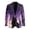 Halloween Black Cat Pattern, variant on Uourmeti Slim Fit Lightweight One-Button Suit Jacket, Skull and Rose Pattern Polyester with Pocket Men's Blazer for Prom Formal