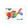 thumbnail image 1 of Cartoon Fish Colourful Animal Photo Mount Frame Picture Art Painting Desktop 5x7 inch, 1 of 3