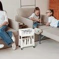 thumbnail image 4 of DPTALR Rolling Storage Trolley Laundry Room Organization 2 Tier Mobile Shelving Unit Bathroom Organizer Storage Rolling Utility Trolley For Kitchen Bathroom, 4 of 6