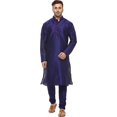thumbnail image 1 of Royal Kurta Men's Kurta Pyjama Set (42, Navy Blue All Over), 1 of 1